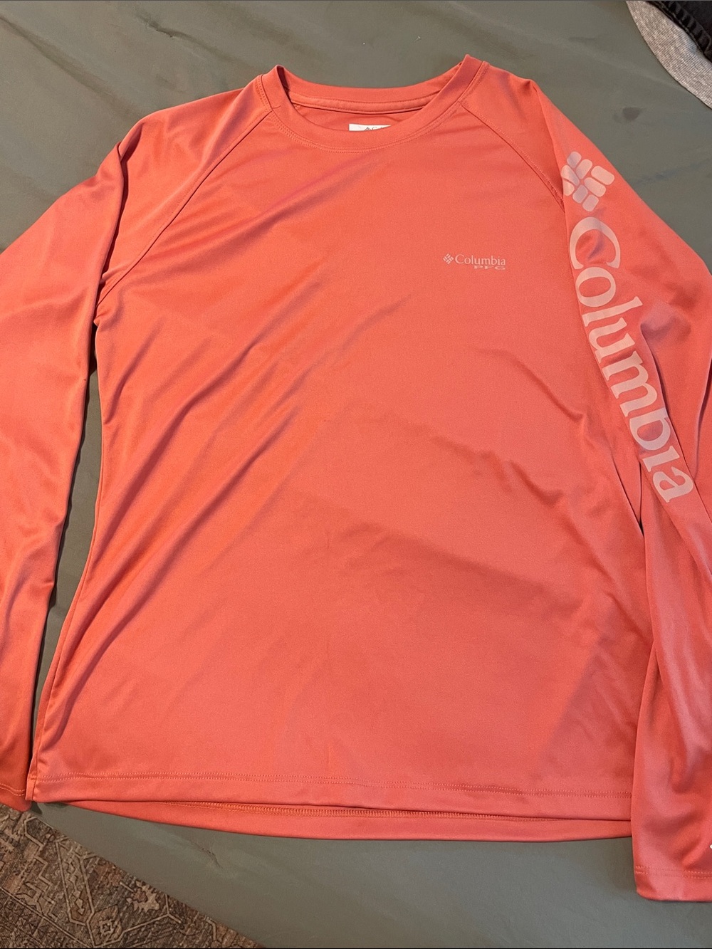 Columbia Coral-Peach Long Sleeve Performance Top